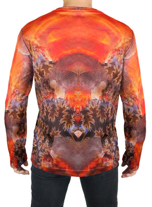 Opalized Red Flash Ammonite Long Sleeve T-Shirt
