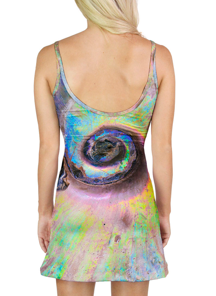 Opalized Rainbow Ammonite Mini Dress