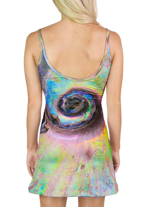 Opalized Rainbow Ammonite Mini Dress