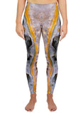 Yellow Stripe Ocean Jasper Active Leggings