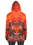 Opalized Red Flash Ammonite Hoodie