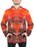 Opalized Red Flash Ammonite Hoodie