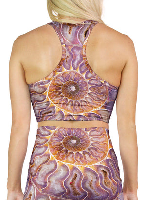 Pink Ammonite Racerback Crop