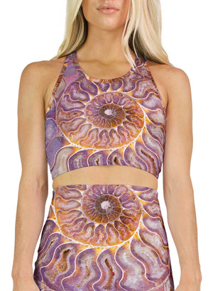 Pink Ammonite Racerback Crop