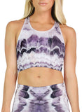 Chevron Amethyst Racerback Crop Top