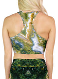 Light Green Ocean Jasper Racerback Crop Top