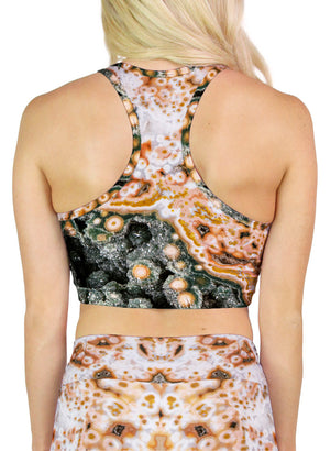 Red Ocean Jasper Racerback Crop Top