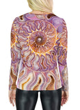 Pink Ammonite Womens Long Sleeve