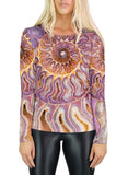 Pink Ammonite Womens Long Sleeve