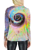 Opalized Rainbow Ammonite Long Sleeve T-Shirt