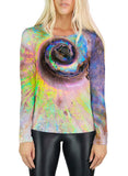 Opalized Rainbow Ammonite Long Sleeve T-Shirt