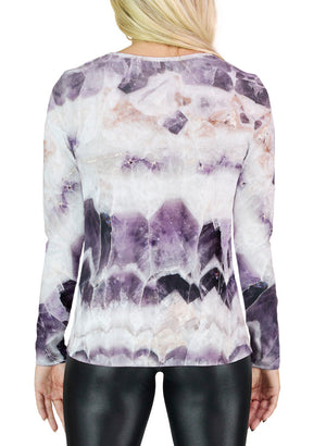 Chevron Amethyst Long Sleeve T-Shirt